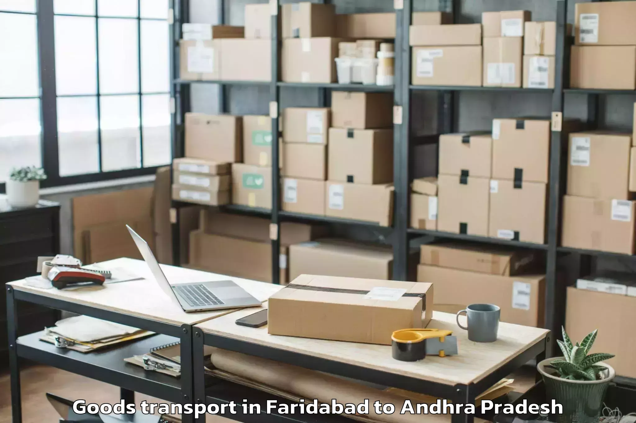 Leading Faridabad to Pedakakani Goods Transport Provider